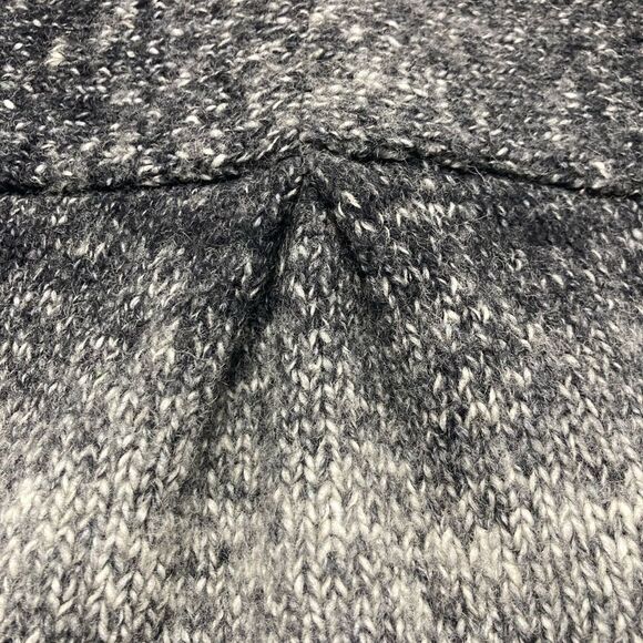 Dressbarn Cozy Fuzzy Knit Cardigan 14/16 One-Button Black Gray Ombre Sweater - Picture 3 of 7